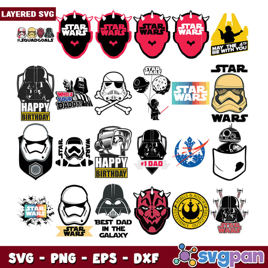 Star Wars SVG Bundle for Creative Crafts and Designs