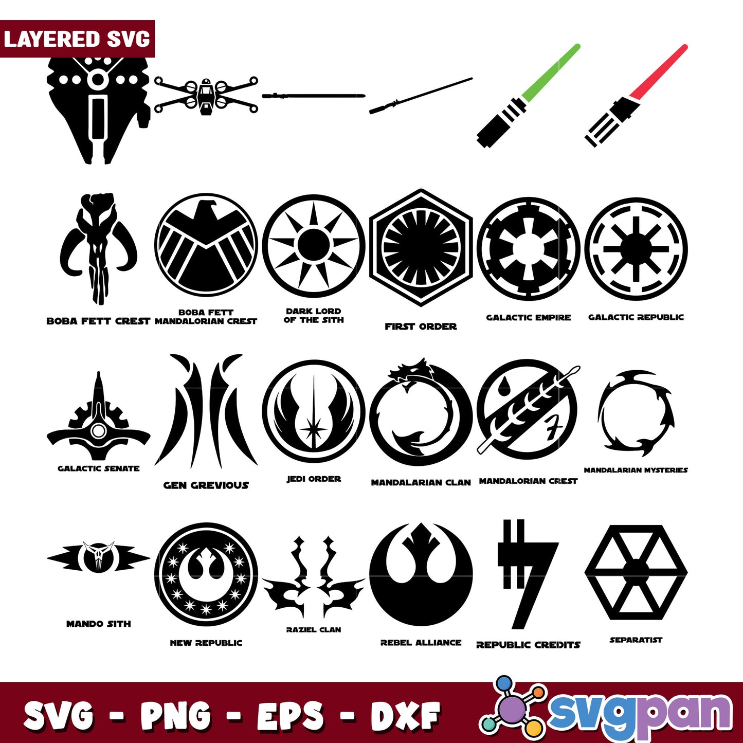 Star Wars Themed SVG Bundle for Crafting Projects
