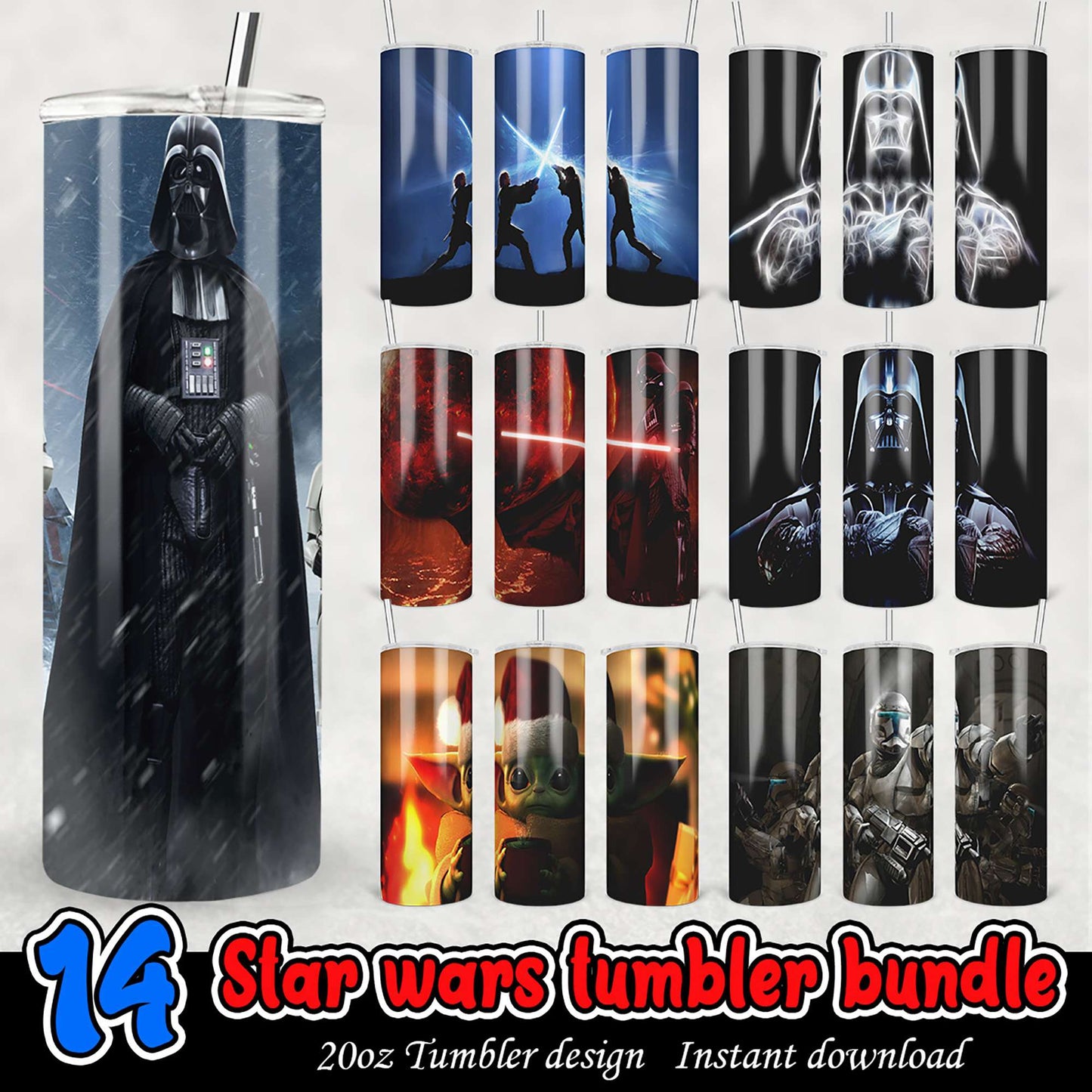 Star Wars Tumbler Bundle PNG Designs