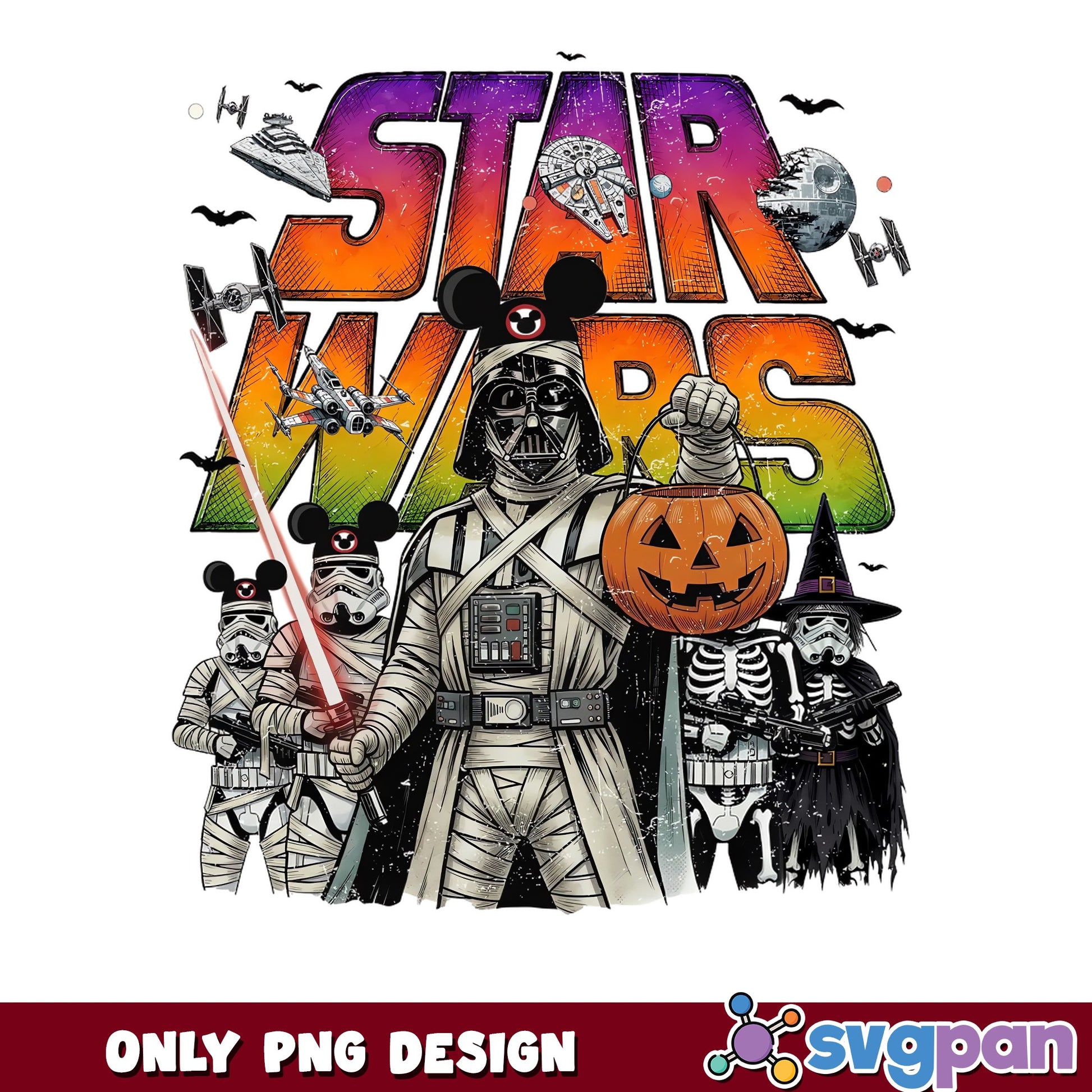 Star Wars Mummy Darth Vader Stormtrooper Halloween PNG, Disney, PNG