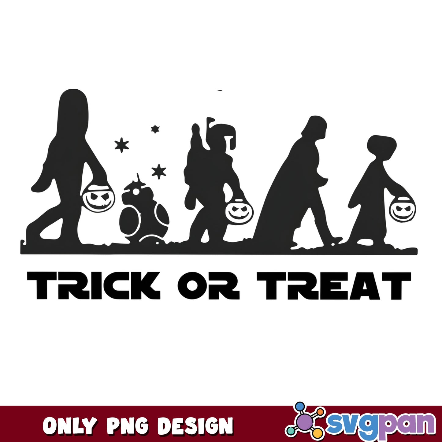 Star Wars Trick Or Treat PNG, Halloween Star Wars PNG, Boba Fett Halloween PNG