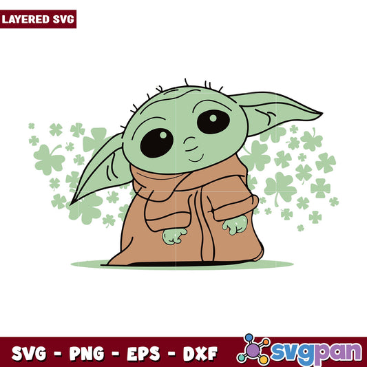 Star Wars Yoda patrick's day svg, The Mandalorian svg, Digital Download 