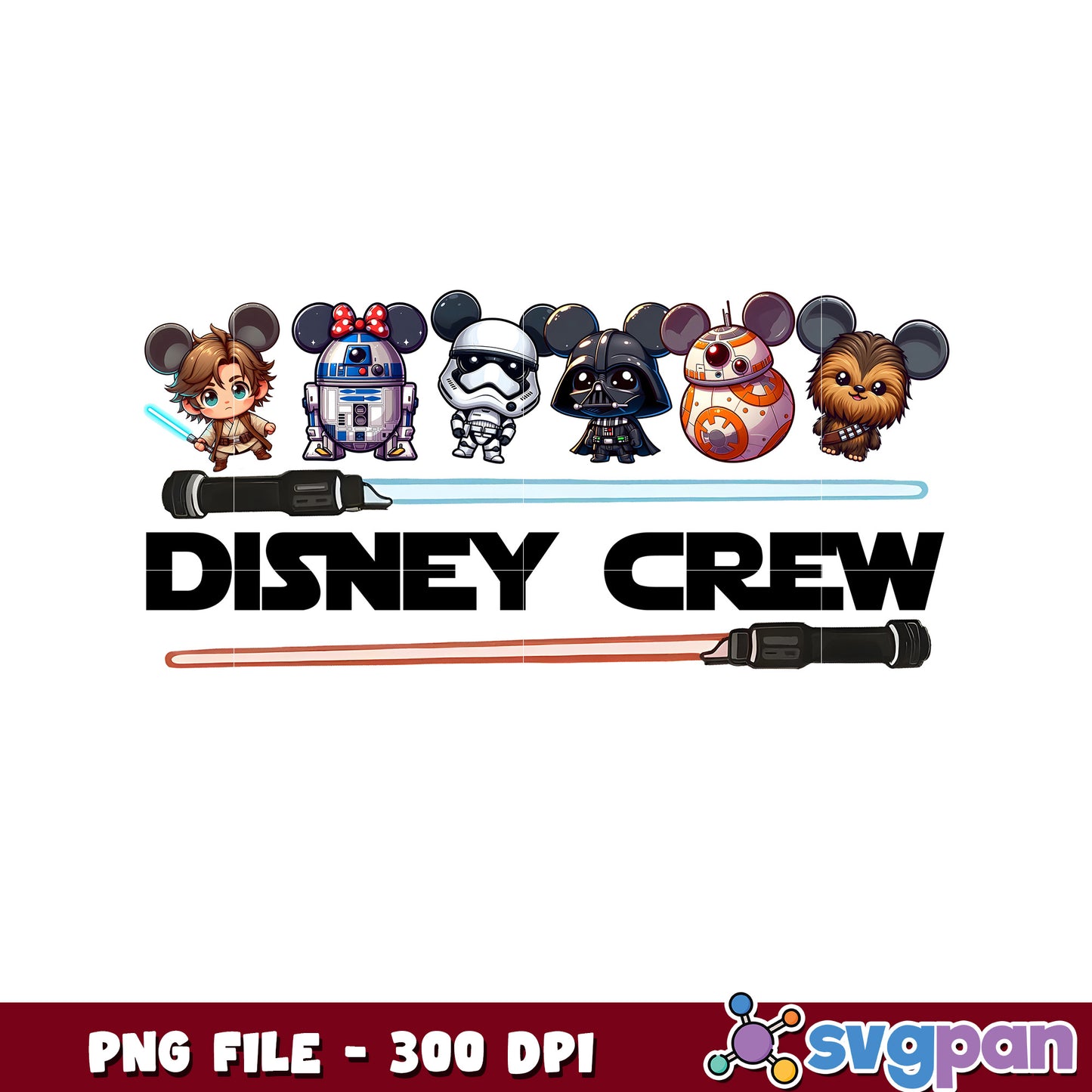 Star wars disney crew characters png, mickey mouse png, disney star wars png
