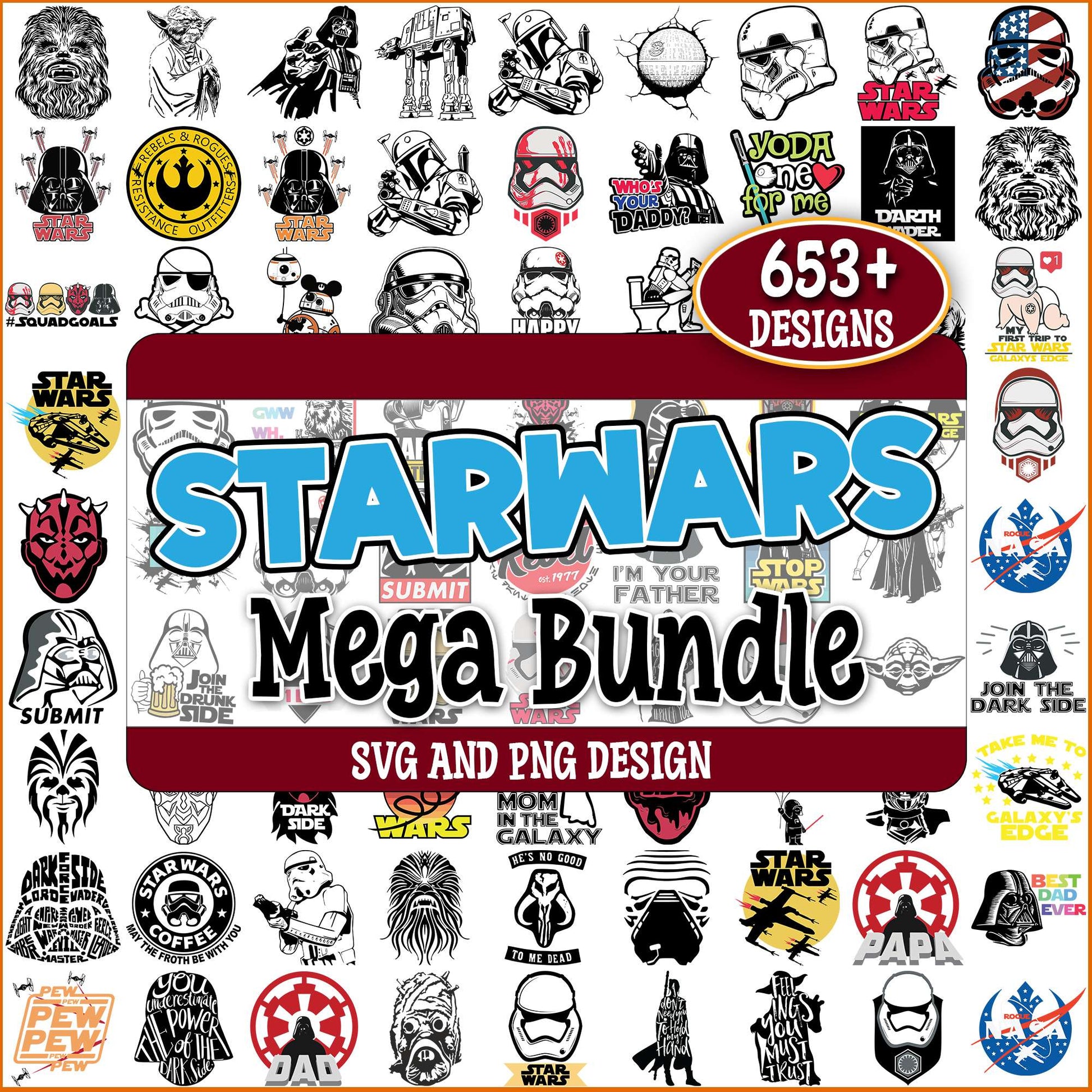 Star wars mega design svg bundle