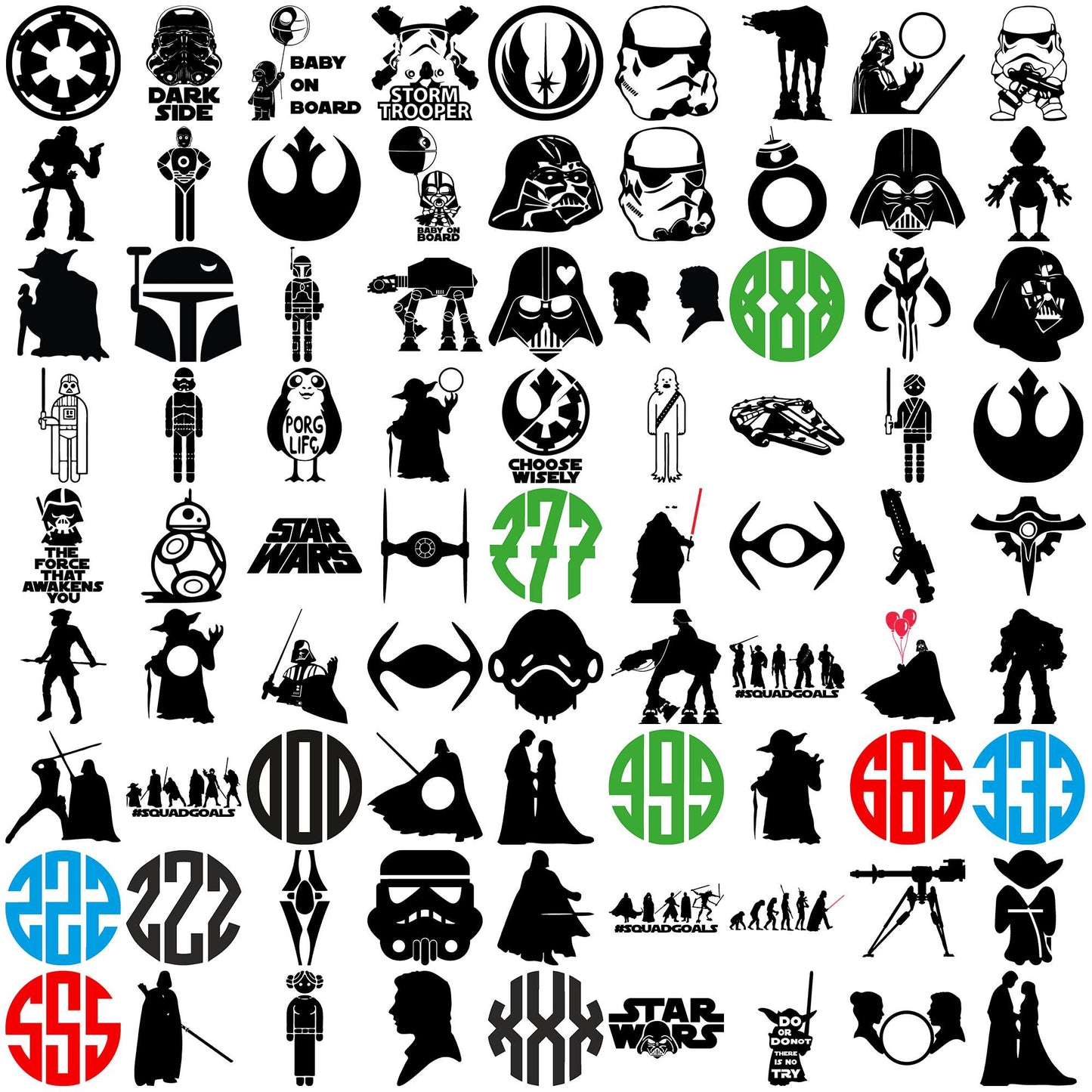Star wars mega design svg bundle, star wars movies svg, star wars characters svg