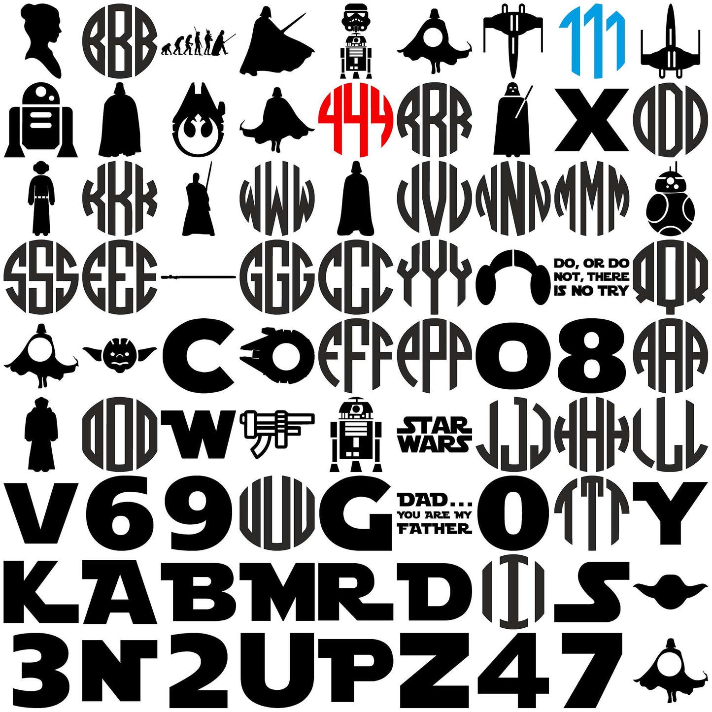 Star wars mega design svg bundle, star wars movies svg, star wars characters svg