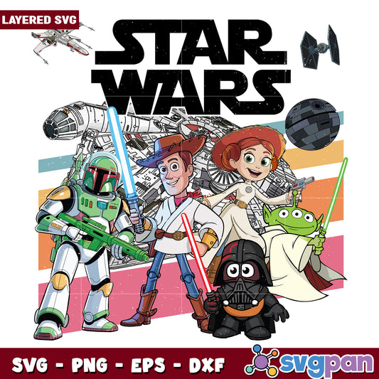Star wars toy story png, toy story characters png, walt disney png