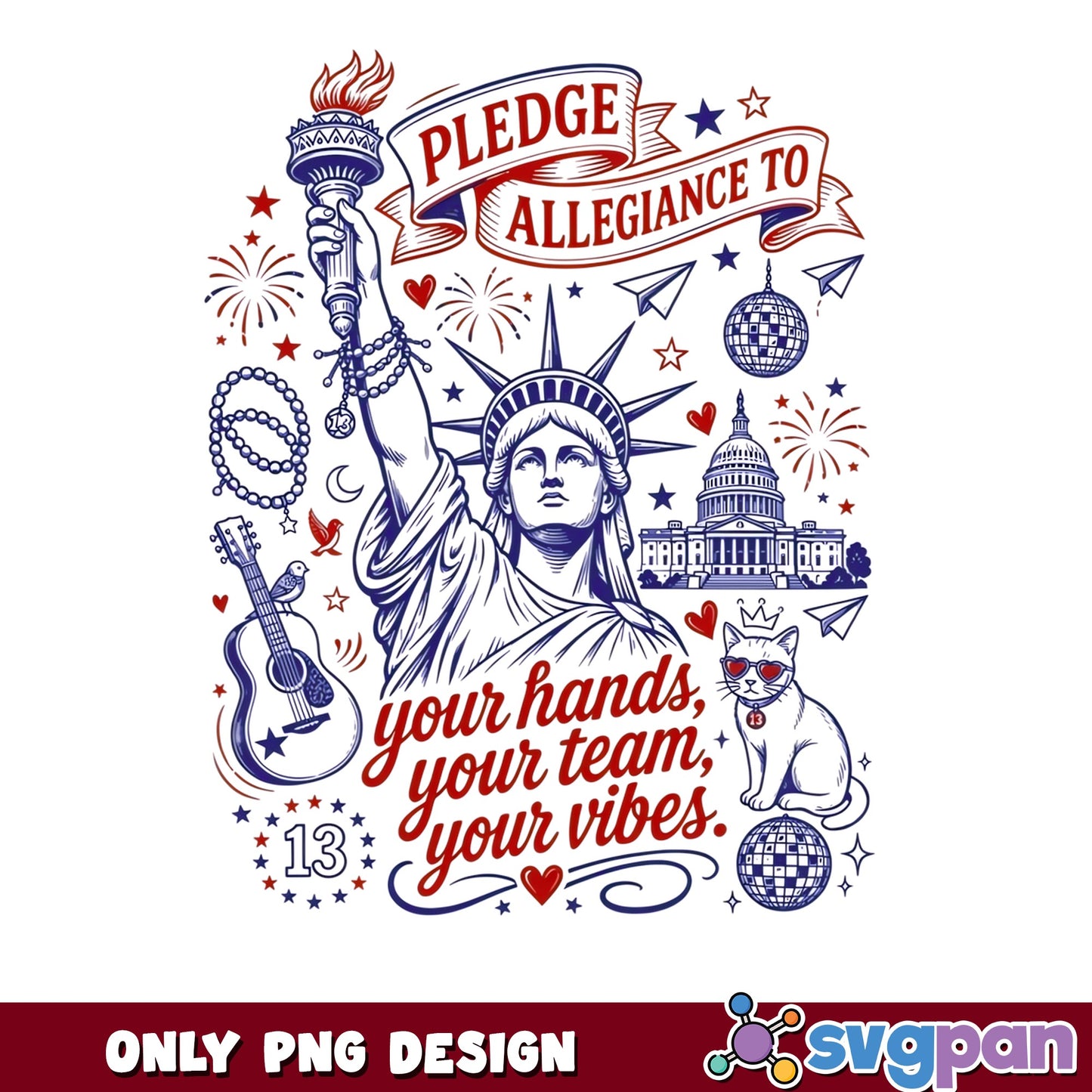 Statue Of Liberty Taylor Swift PNG, Patriotic 4th Of July PNG, Swiftie PNG