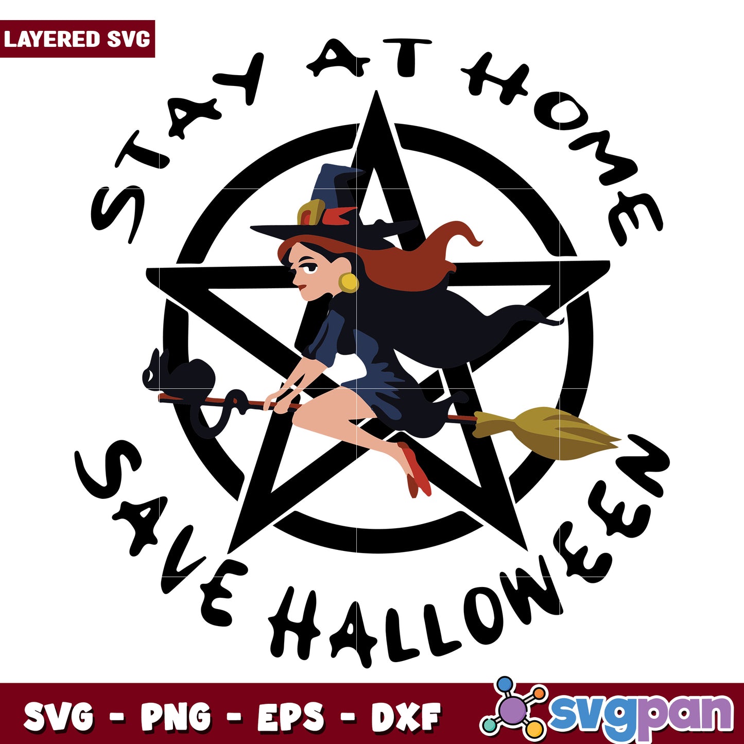 Stay at home save halloween svg, funny halloween svg, spooky characters svg