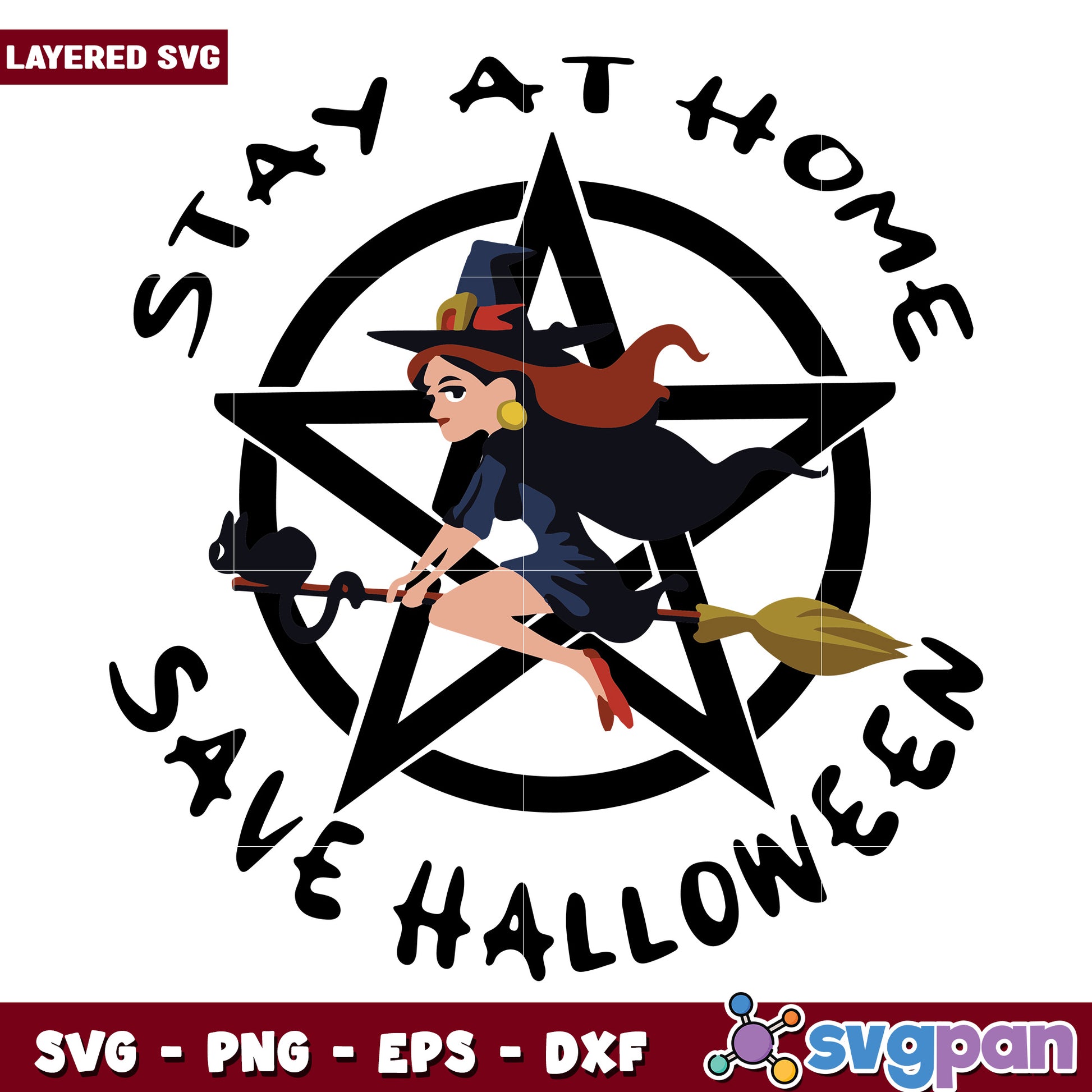 Stay at home save halloween svg, funny halloween svg, spooky characters svg