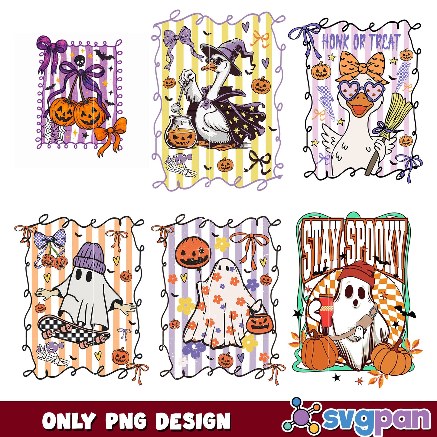 Stay spooky cool art png bundle