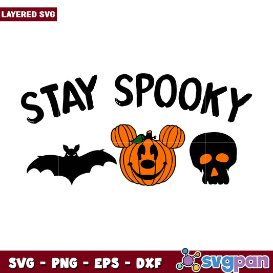 Stay spooky halloween svg, scary halloween svg, spooky vibes svg