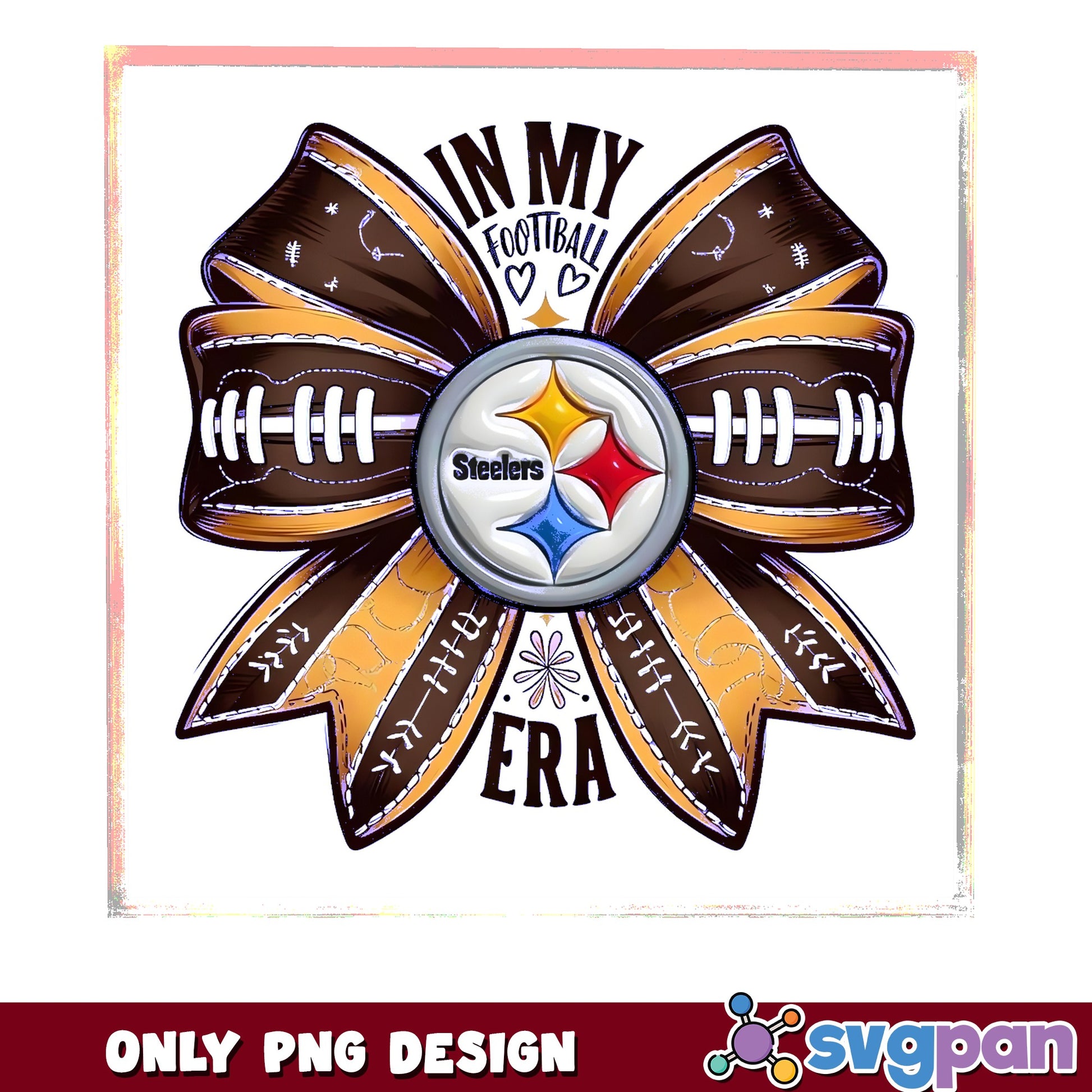 Steelers In My Football Era Bow PNG, Pittsburgh Steelers PNG, NFL PNG