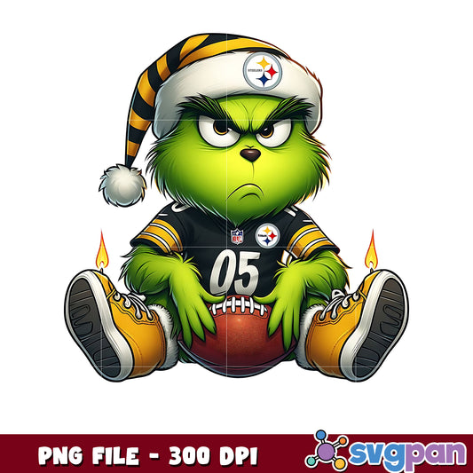 Steelers funny grinch png, nfl mvp png, grinch steelers png