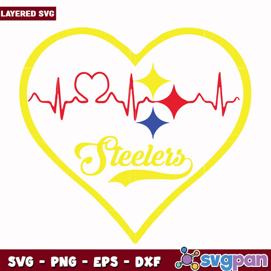 Steelers heart svg, nfl divisons​ svg, nfl steelers svg