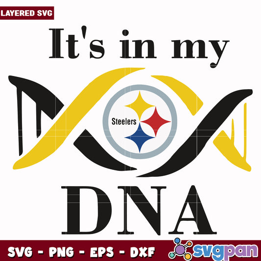 Steelers it's in my DNA design svg, nfl divisons​ svg, nfl steelers svg