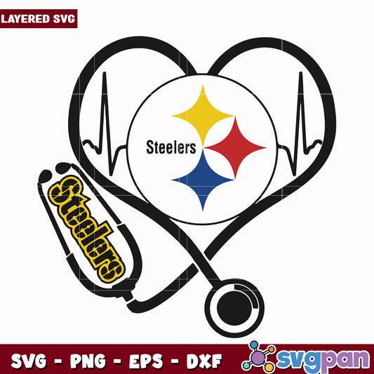 Steelers it's in my DNA logo design svg, nfl divisons​ svg, nfl steelers svg