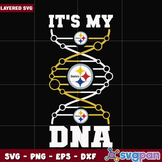 Steelers it's in my dna svg, nfl divisons​ svg, nfl steelers svg