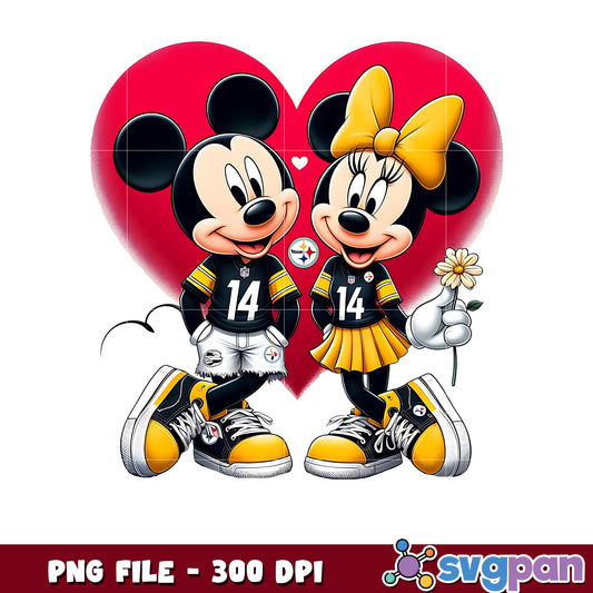 Steelers mickey and minnie png, amrican football games​ png, nfl schedule​ png