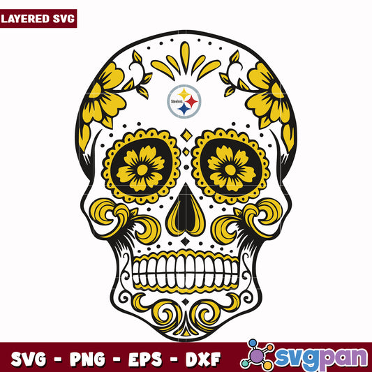 Steelers skull svg, nfl divisons​ svg, nfl steelers svg