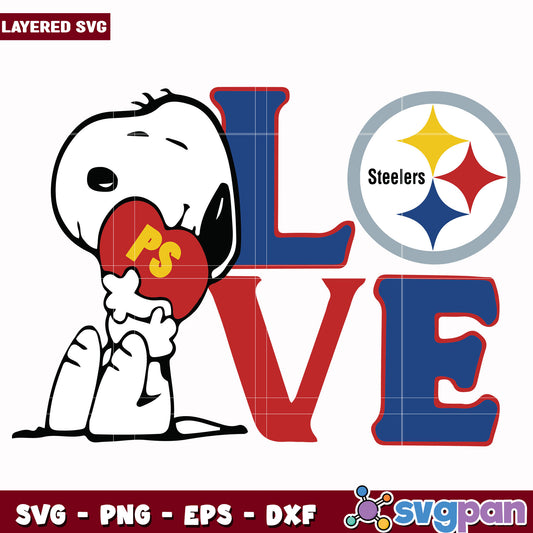 Steelers snoopy love svg, nfl jerseys​ svg, nfl mvp svg