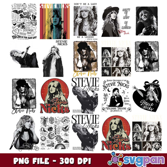 Stevie nicks design png bundle