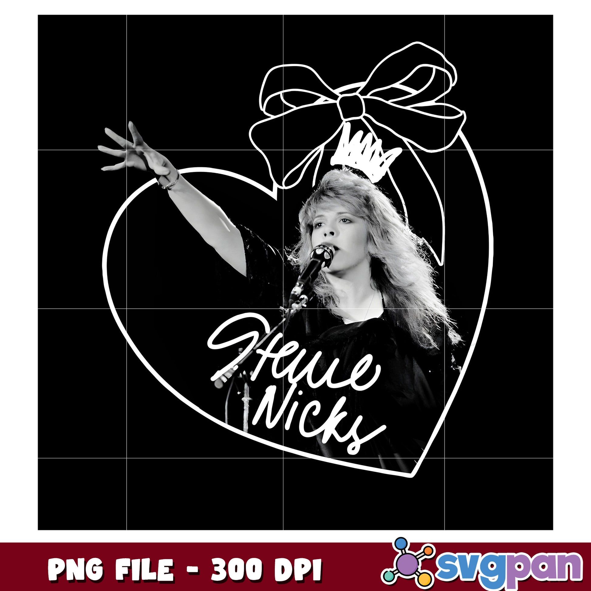Stevie nicks heart png, american artist png, us music png