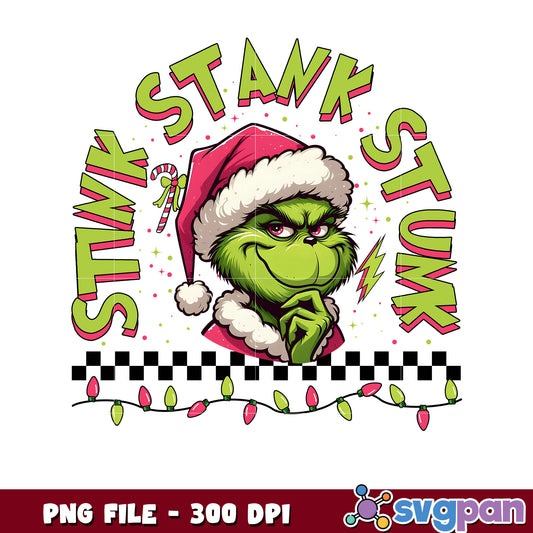 Stink stank stunk png, grinch quotes png, christmas time ​png