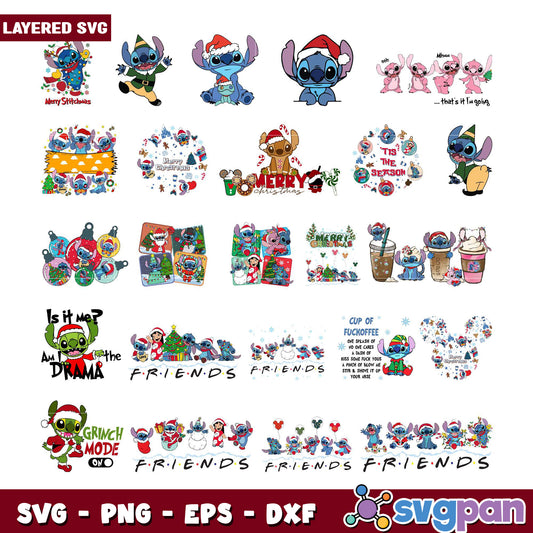 Stitch Christmas SVG Bundle