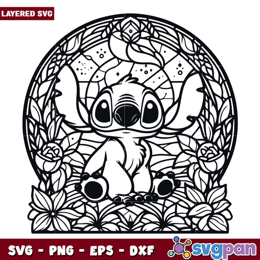 Stitch Floral Mandala SVG