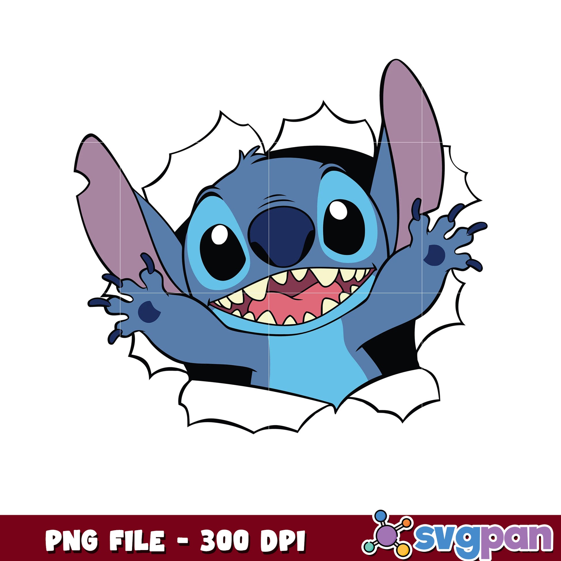 Stitch PNG Cute Cartoon Character