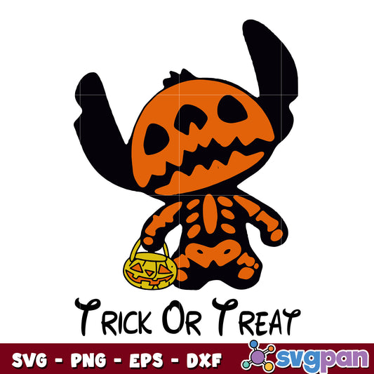 Stitch Trick Or Treat Halloween svg