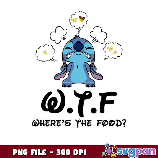 Stitch WTF Whos the Food PNG