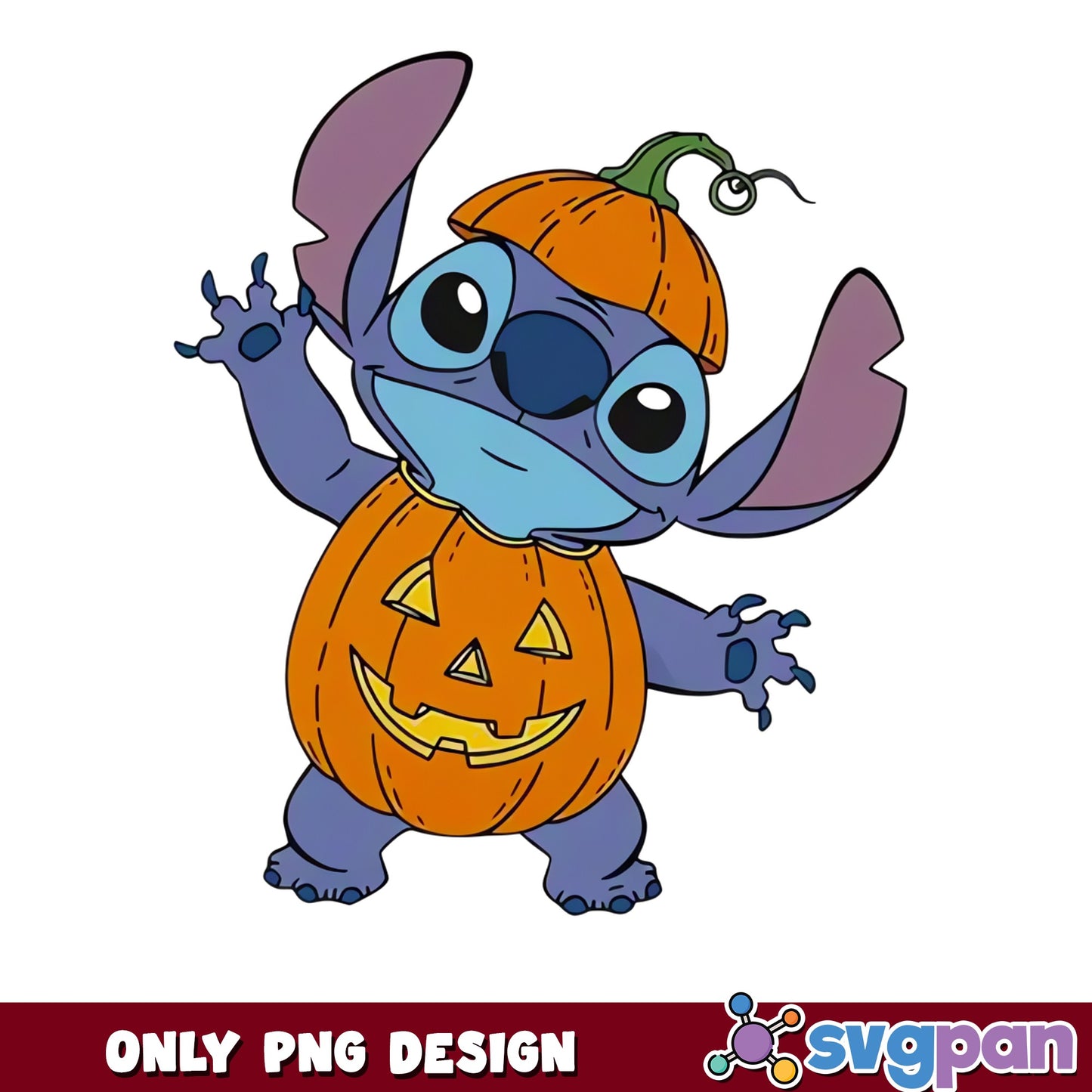 Stitch Pumpkin Jack O Lantern Halloween Costume PNG, Disney, PNG