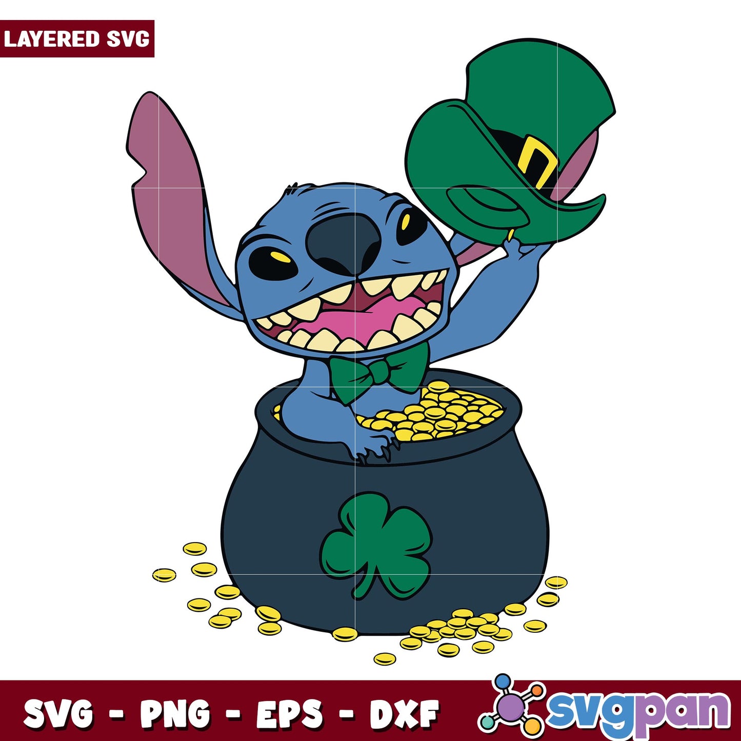 Stitch St Patricks Day svg, Disney characters svg, Digital Download 