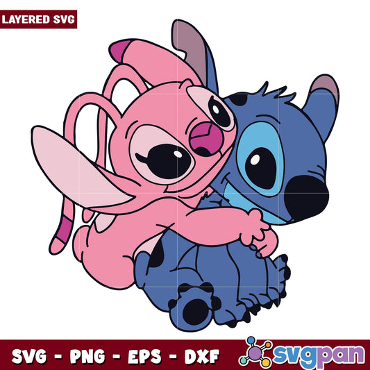Stitch and Angel Magnet svg, Disney characters svg, Digital Download 