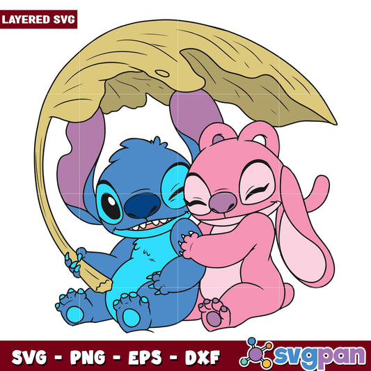 Stitch x Angel couple svg, Disney characters svg, Digital Download 