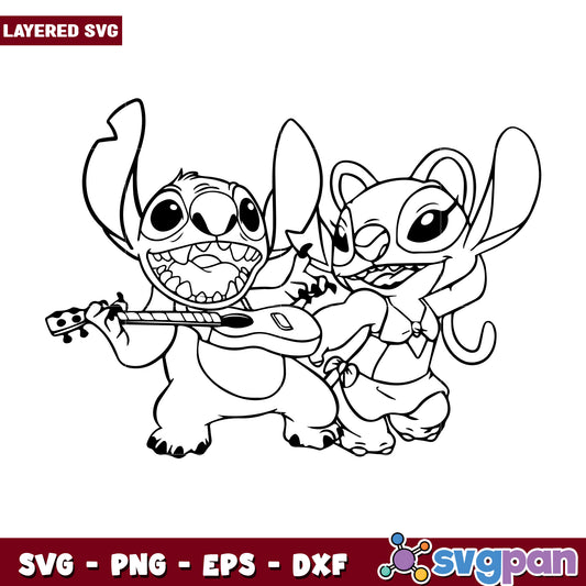 Stitch and angel happy svg, lilo and stitch toys svg, lilo and stitch movie svg