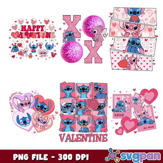 Stitch be mine png bundle