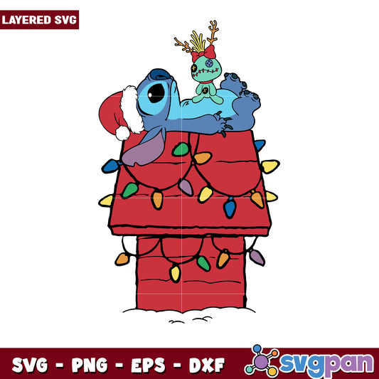 Stitch christmas design svg, disney world svg, christmas design svg
