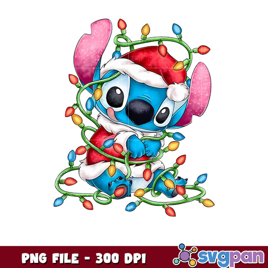 Stitch christmas lights png, christmas decor​​ png, christmas 2025​ png