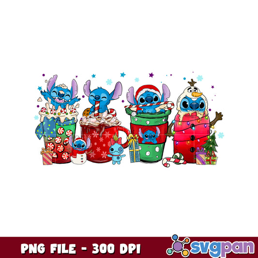 Stitch christmas png, chistmas png, christmas cards​ png
