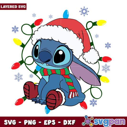 Stitch christmas svg, disney world svg, christmas design svg