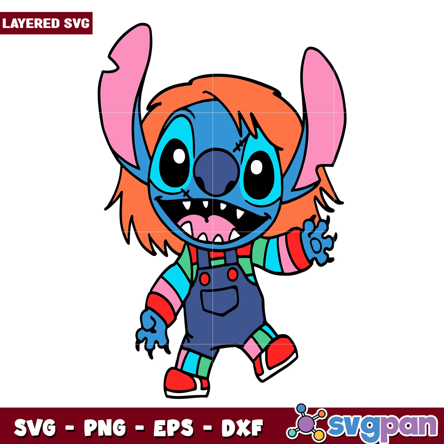 Stitch chucky good guy svg, scary halloween svg, spooky vibes svg