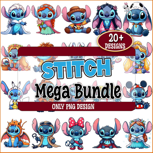 Stitch costume design png bundle