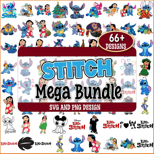 Stitch design set svg bundle