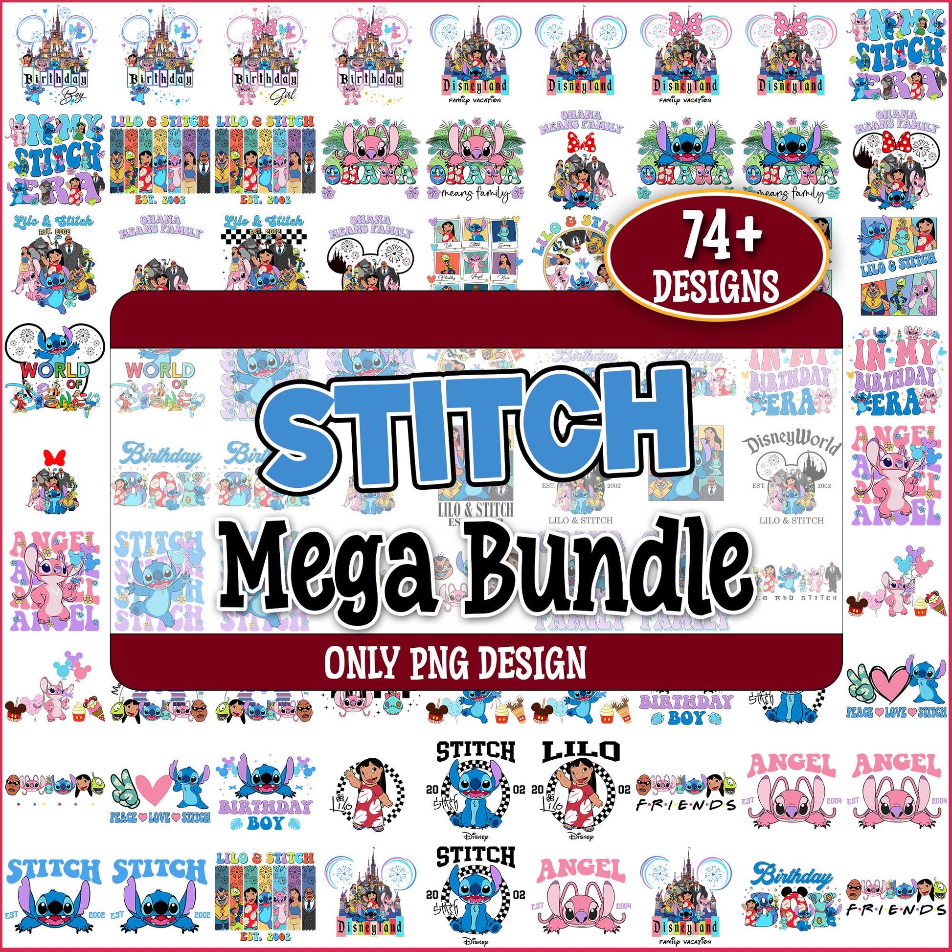 Stitch fluffy png bundle