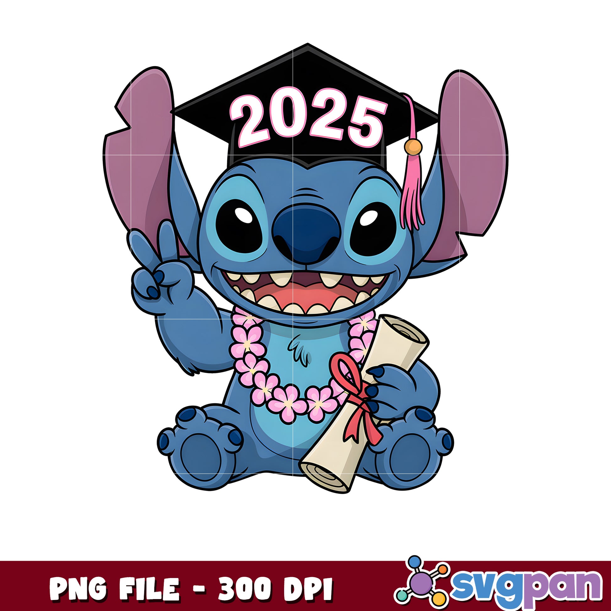 Stitch graduation design png, stitch memes funny​  png, class of 2025 png