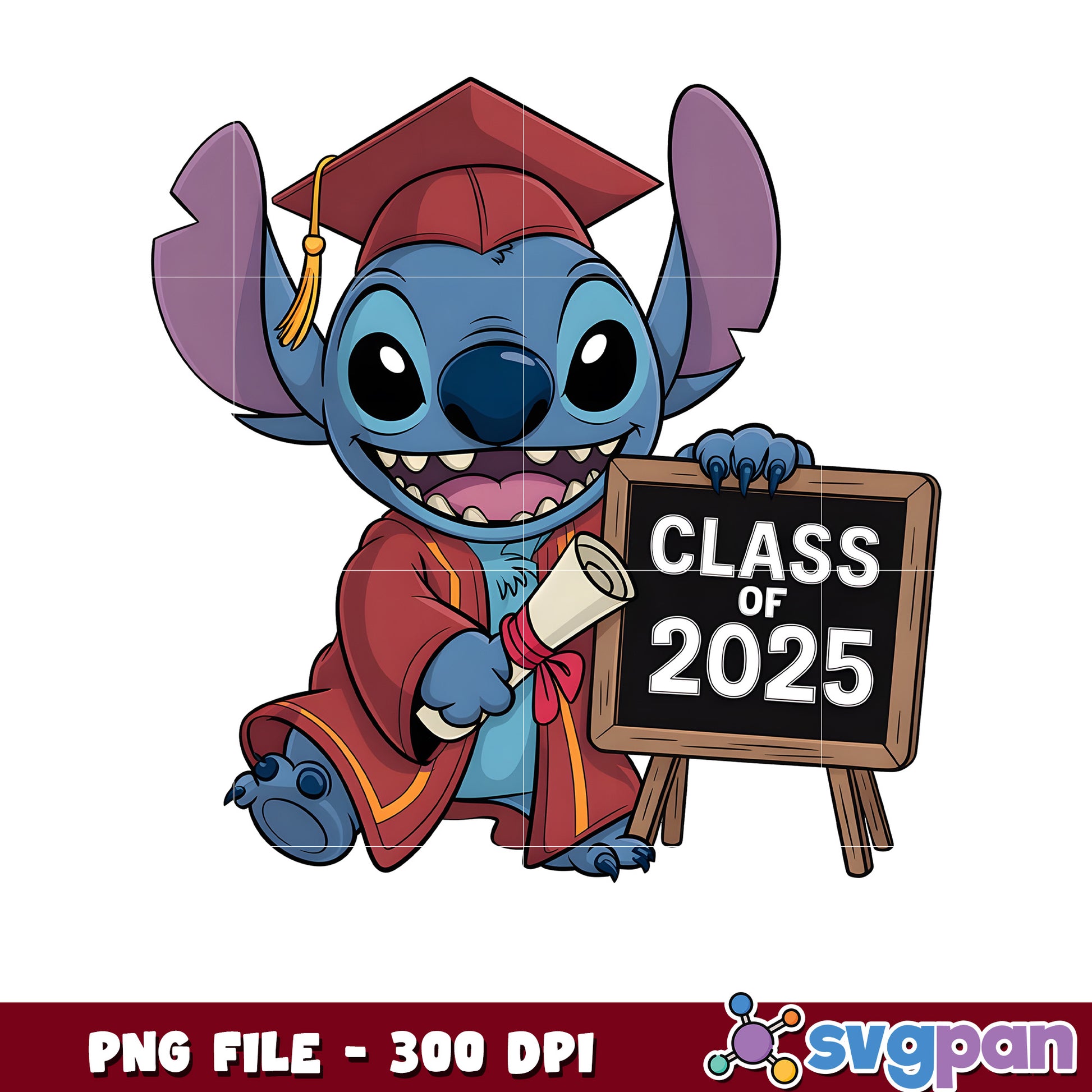 Stitch graduation png, lilo and stitch the movie png, class of 2025 png