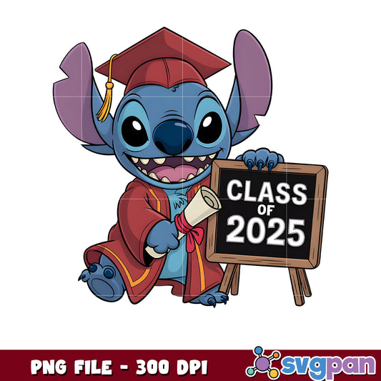 Stitch graduation png, lilo and stitch the movie png, class of 2025 png